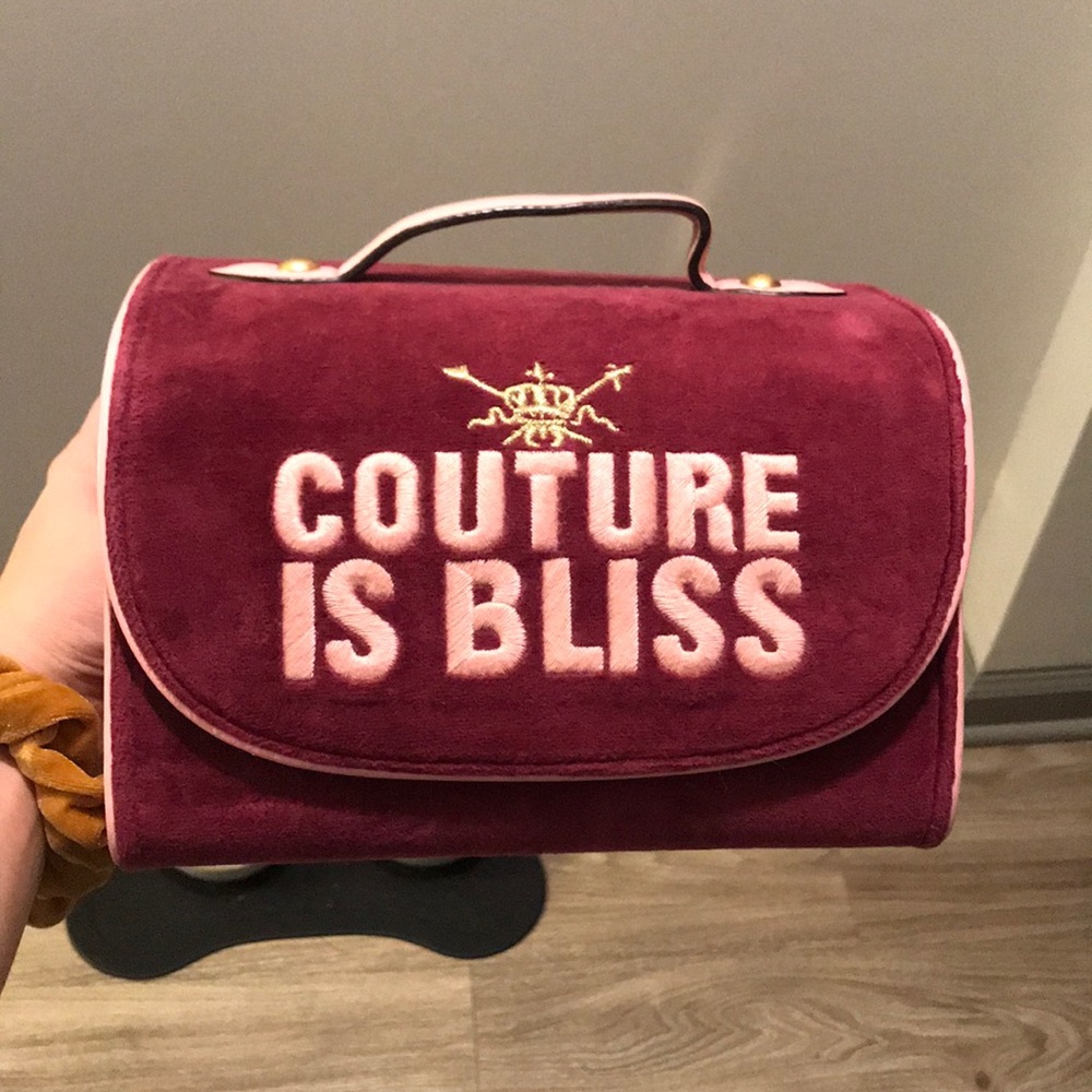 Juicy Couture Burgundy and Pink Travel Bag
